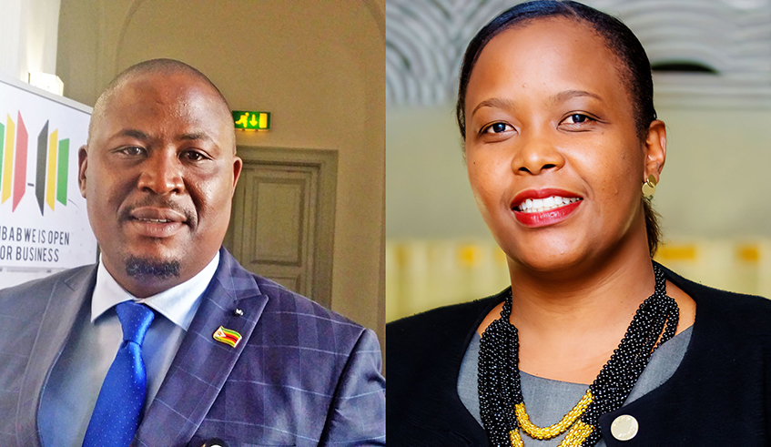 Allan Majuru, Chief Executive of ZimTrade and Clare Akamanzi, RDB Chief Executive. / Photo: Net