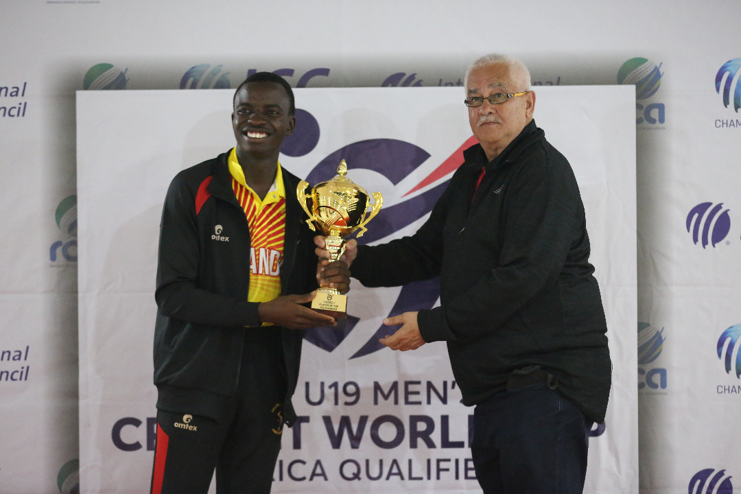 Pascal Murungi was named the player of the tournament as Uganda secured a spot into the 2022 ICC U-19 World Cup in Kigali on Wednesday, October 6. 