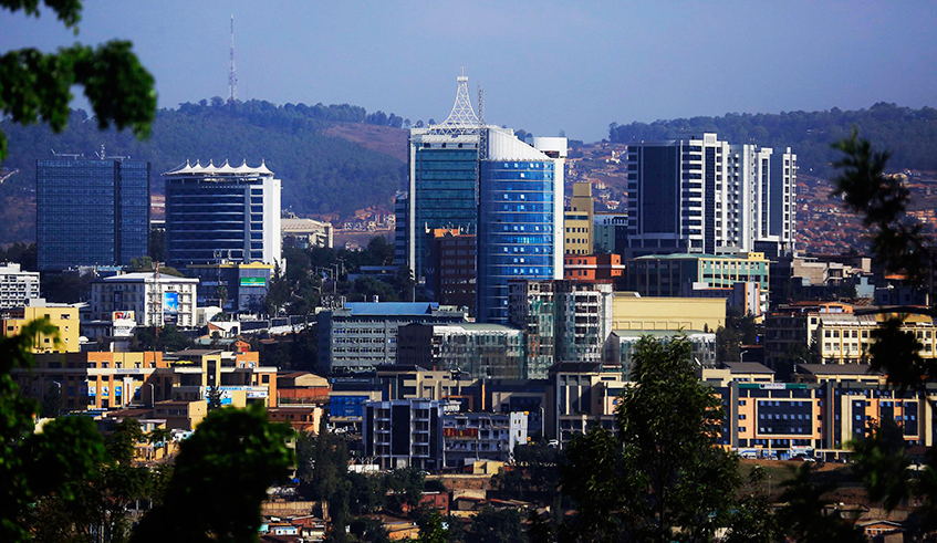 A view of Kigali Business District. The project to construct a multibillion central sewerage system in the capital is yet to take shape, which continues to expose urban dwellers to threats stemming from poor waste management. / Photo: File.