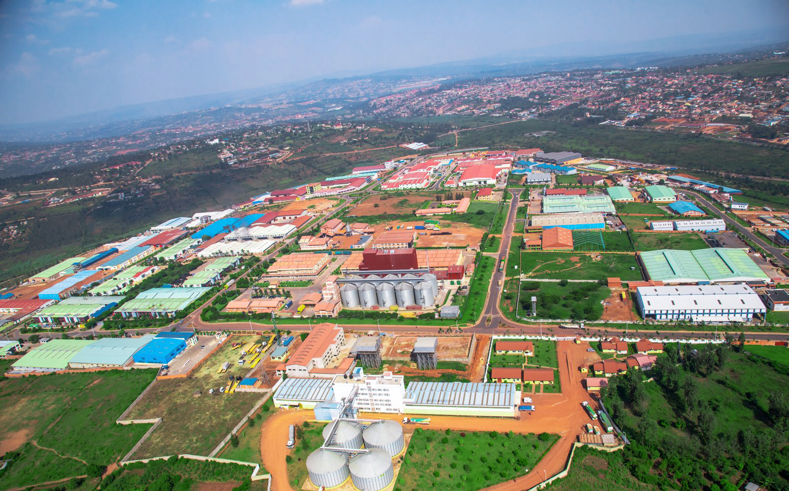 Aerial view of Kigali Special Economic Zone. 