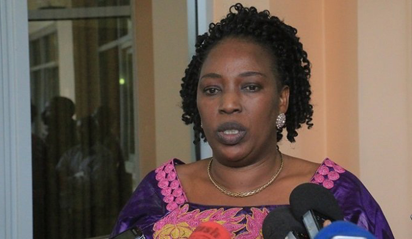 The Ombudsman, Madeleine Nirere speaks to media during a previous interview. / Photo: File.