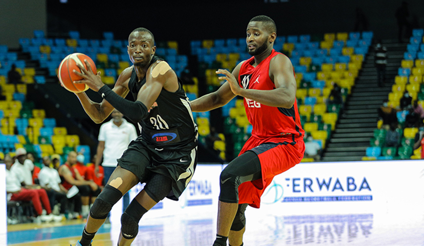 REG BBC's Shyaka trying to defend during the first game against Patriots at Kigali Arena on October 29. / All Photos by Dan Nsengiyumva