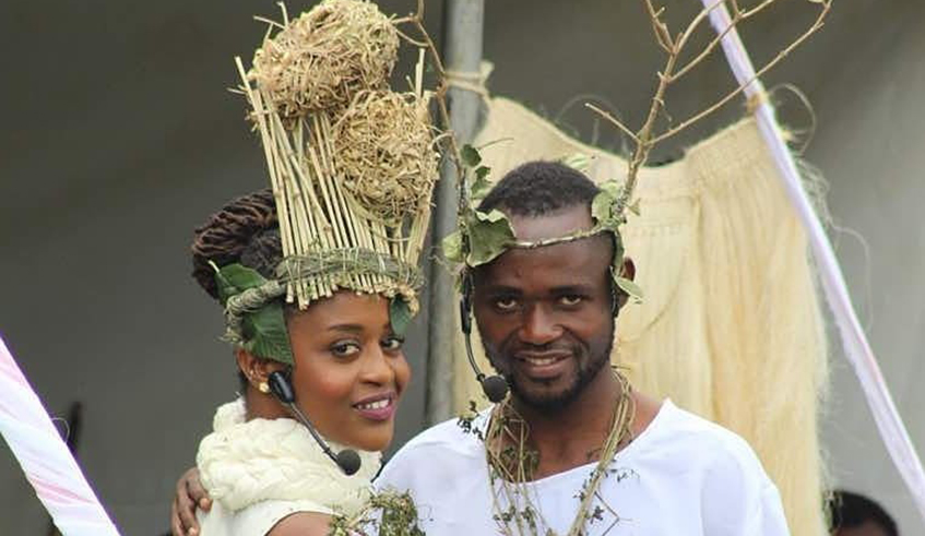 Isae Kalinda as an actor with Mashirika alongside Malaika Uwamahoro. / Courtesy  photo.