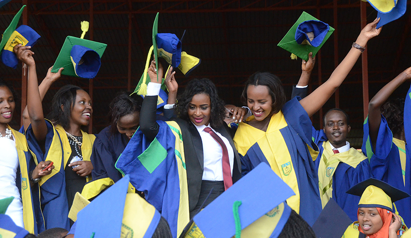Kigali Independent University students during a past graduation ceremony. / Photo: Sam Ngendahimana.