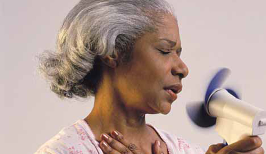 Common symptoms of menopause include hot flashes. Photo/Net