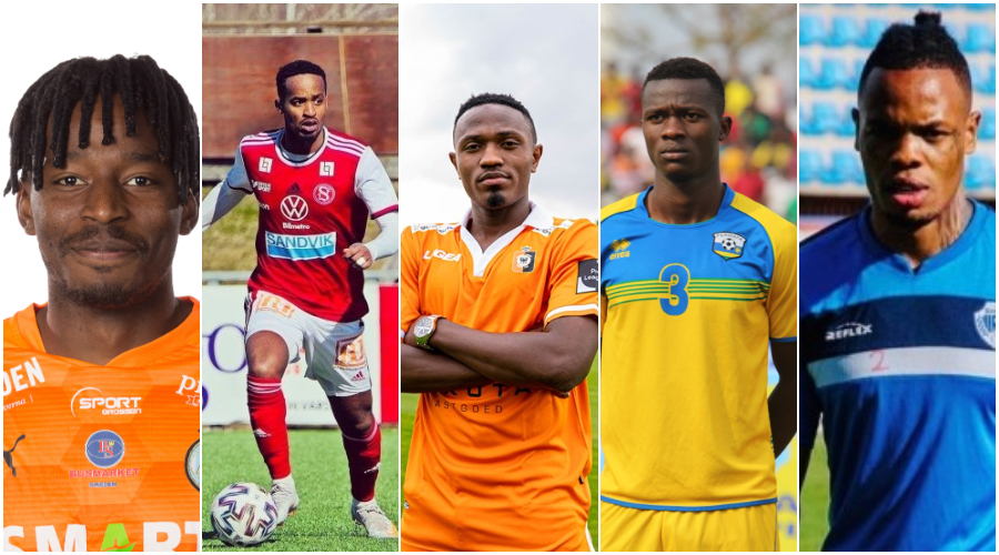 L-R: Rafael York, Yannick Mukunzi, Djihad Bizimana, Emmanuel Imanishimwe, Abdul Rwatubyaye. 