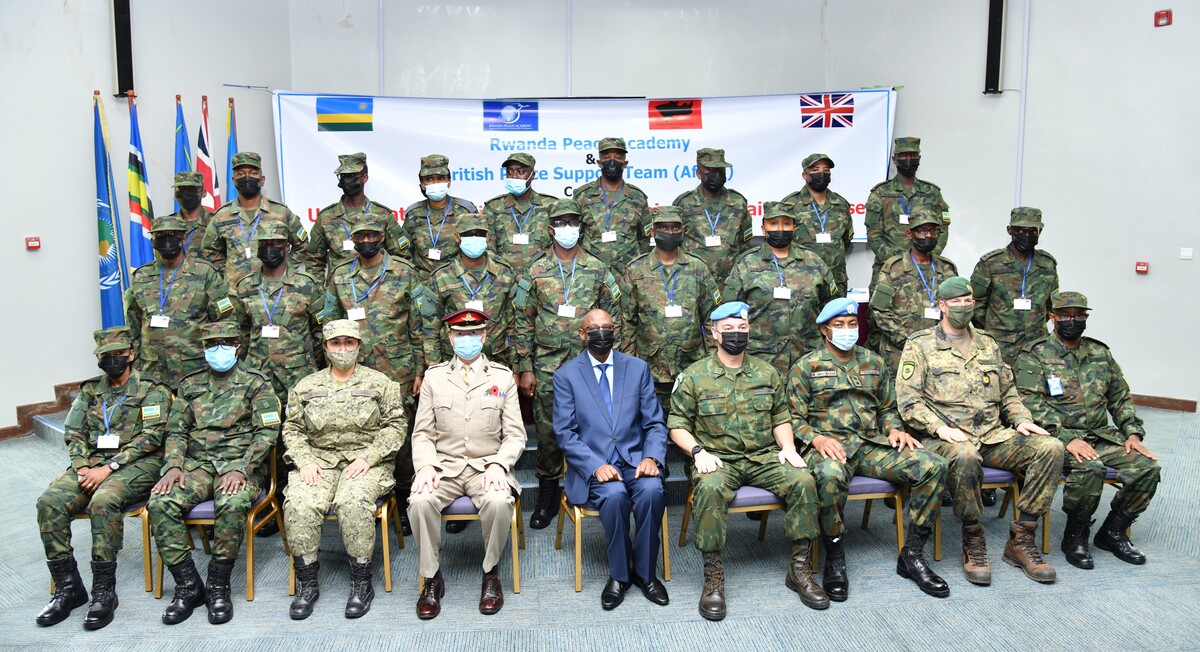 Senior RDF officers attend a UN military observers traing at the Rwanda Peace Academy. 