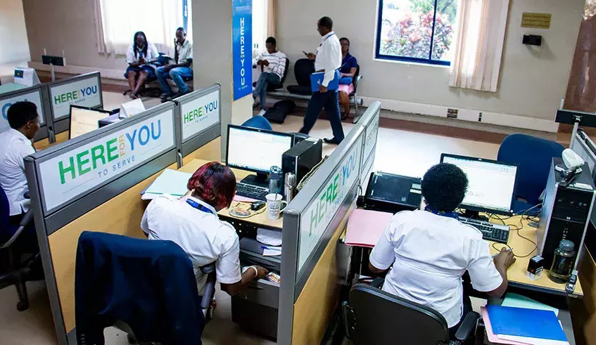 Staff members of Rwanda Revenue Authority at work at their headquarters in Kimihurura. / Photo: File.