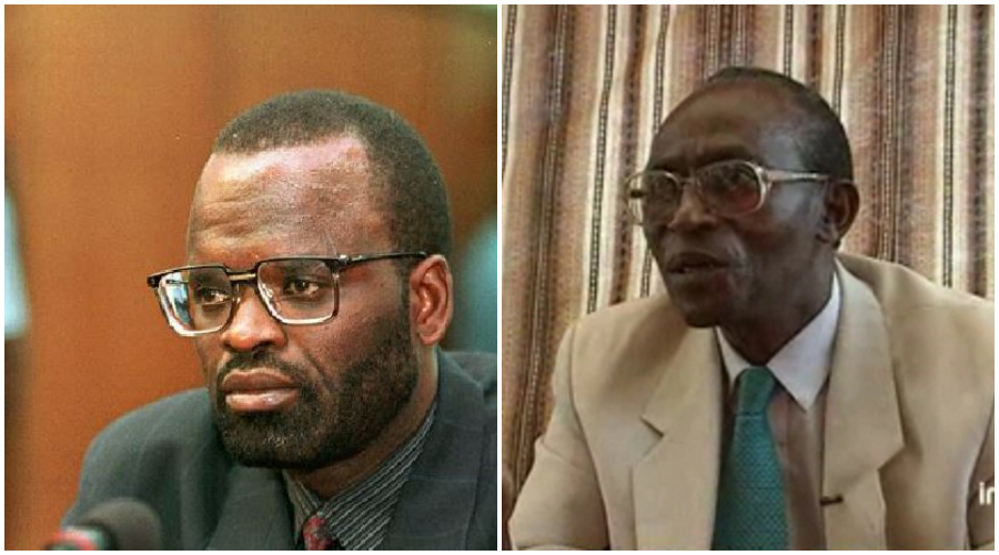 Jean Kambanda (L) and Thu00e9odore Sindikubwabo.