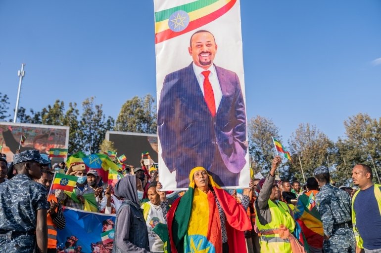 Ethiopia's Prime Minister Abiy Ahmed issued a battle call on Monday night, as Tigray fighters appeared to close in on the capital. 