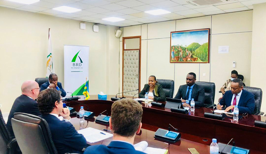 The Development Bank of Rwanda and the European Investment Bank launched a financing initiative that aims to support Rwandan entrepreneurs seeking financing for new investments or to adjust to the effects of the pandemic, in Kigali on Tuesday, November 23. / Photo: Courtesy.