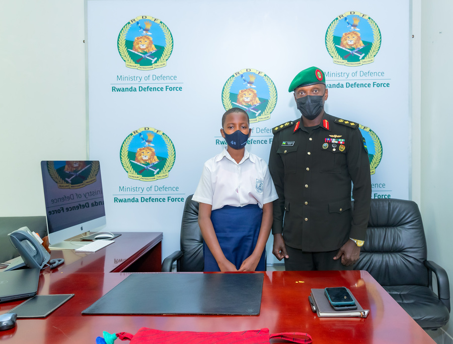 Doreen Kobusingye meets Col Ronald Rwivanga.