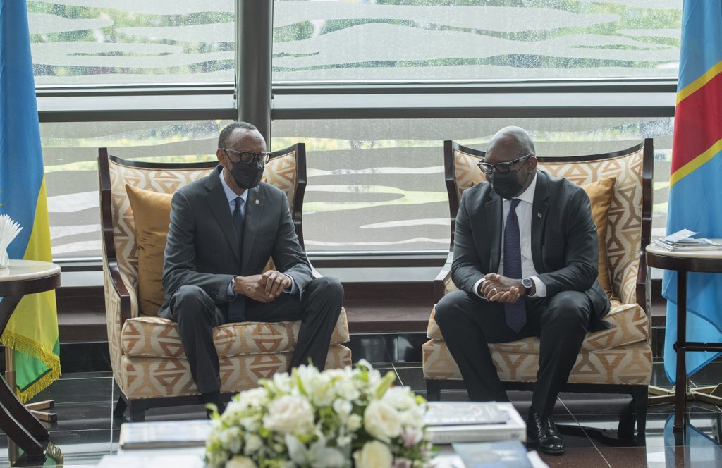 President Kagame has arrived in Kinshasa where he was received by Congolese Prime Minister Sama Lukonde. 