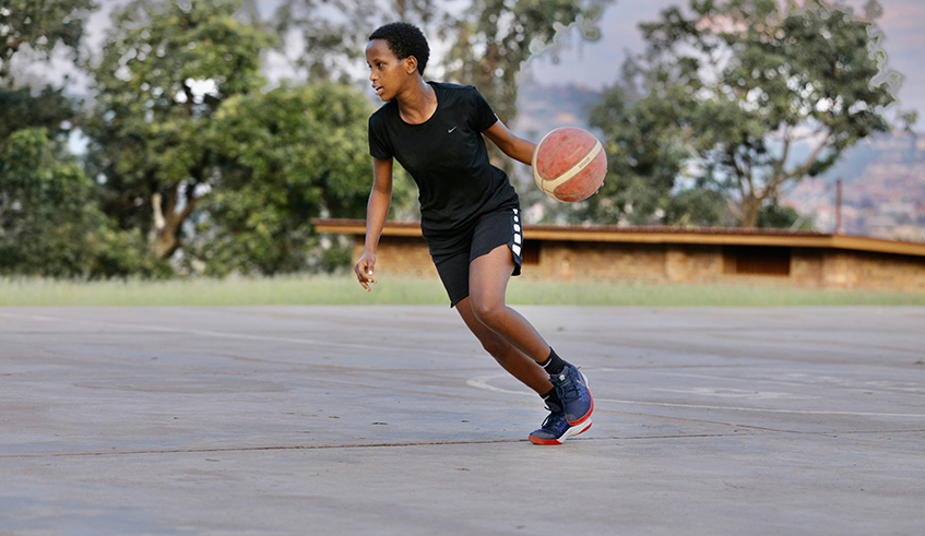 Lydia Uwimana, 18, is one of the star players at Spartans basketball academy. She also plays for the Hoops Rwanda in the national league. / All photos by Willy Mucyo.