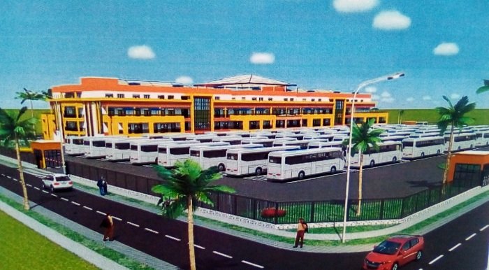 A view of Rubavu bus terminal. 