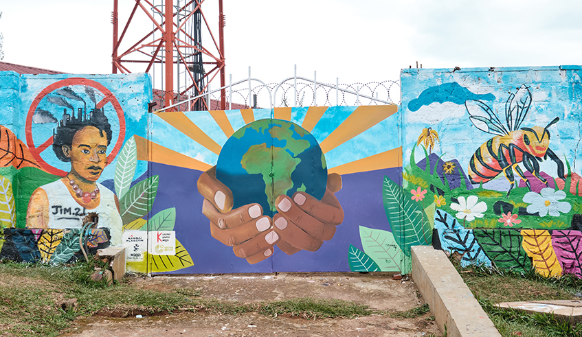 The middle of the mural shows we must all support mother earth. / Courtesy photo