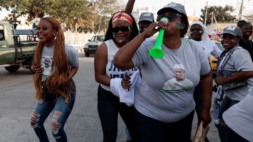 Mr Barrow's supporters started celebrating before the final results were announced. 