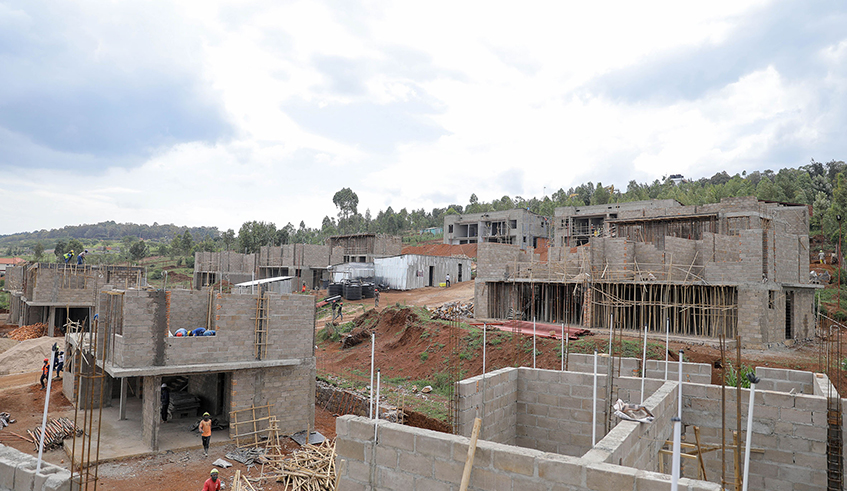 Some of the residential housing units in the Isange Estate in Rebero, Kicukiro District. Kigaliu2019s population is projected to more than double from the current 1.6 million to 3.8 million by 2050, which requires a robust plan to satisfy the housing need. / Photo: Dan Nsengiyumva. 