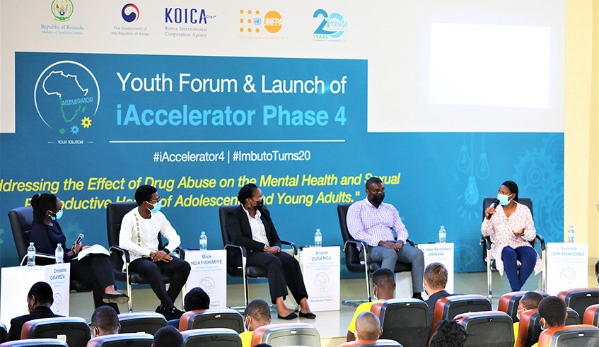 Panelists exchange views as Imbuto Foundation launches the 4th edition of iAccelerator in Kigali on Wednesday, December 8.  / Photo: Craish Bahizi.