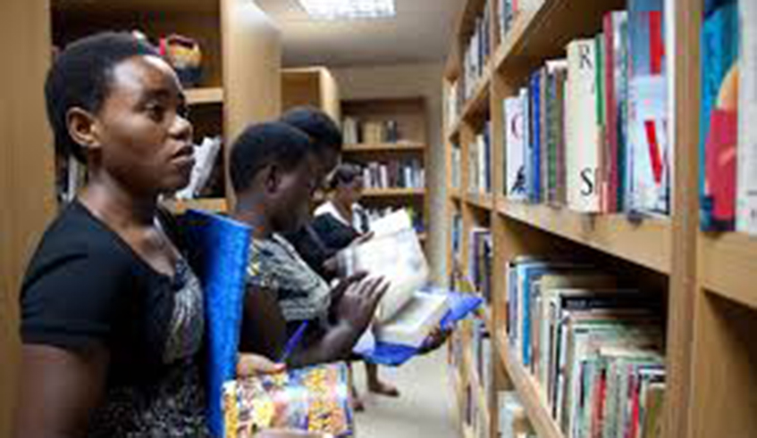 Some of book users searching for books at Kigali Public Library. / File