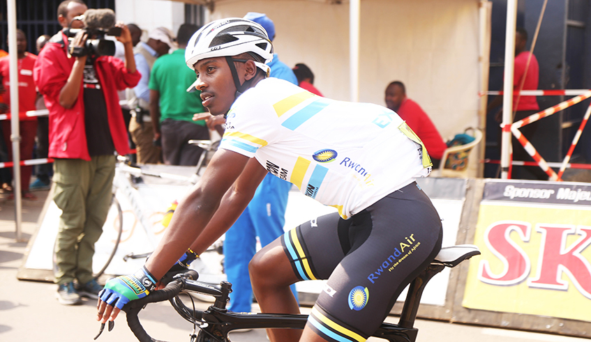 Team Rwandau2019s Renus Byiza is among riders who started residential training on Monday to prepare for the 2022 Tour du Rwanda slated for February. / File.