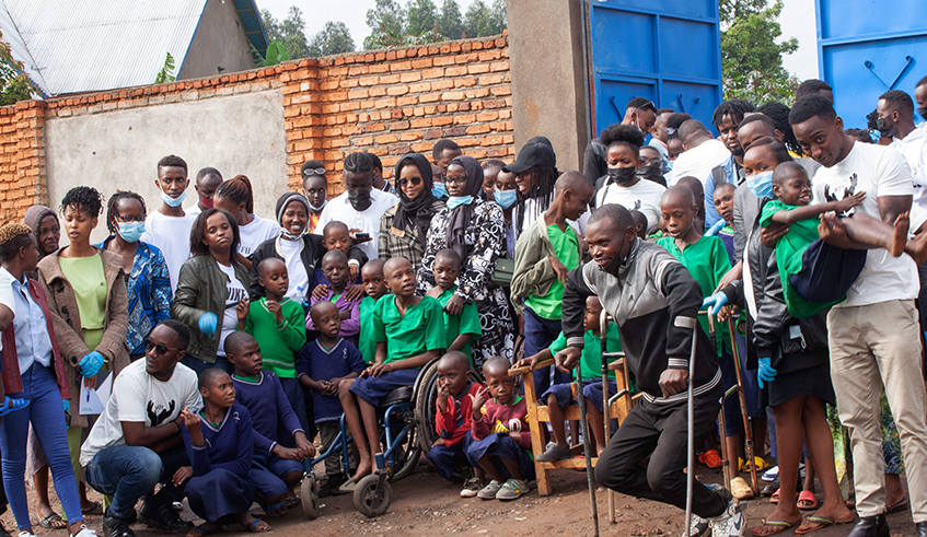 Children with disabilities at the centre. Photos/Courtesy