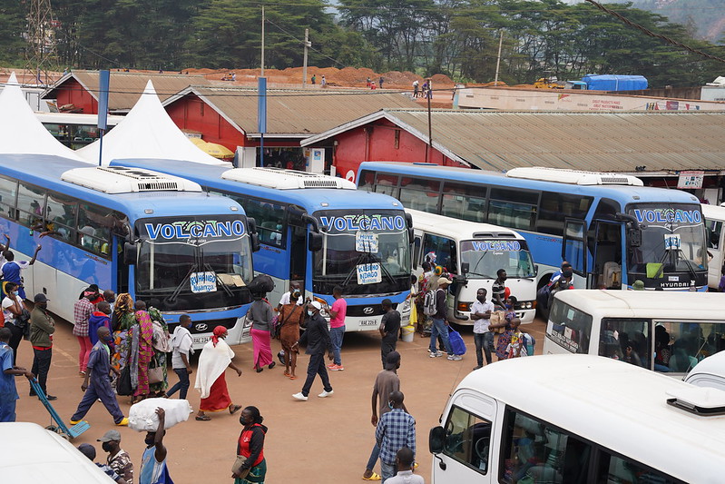 Massive passengers in Nyabugogo tax pack going to different places  to celebrate christmas and holidays in Kigali on Friday December 24,2021. 
