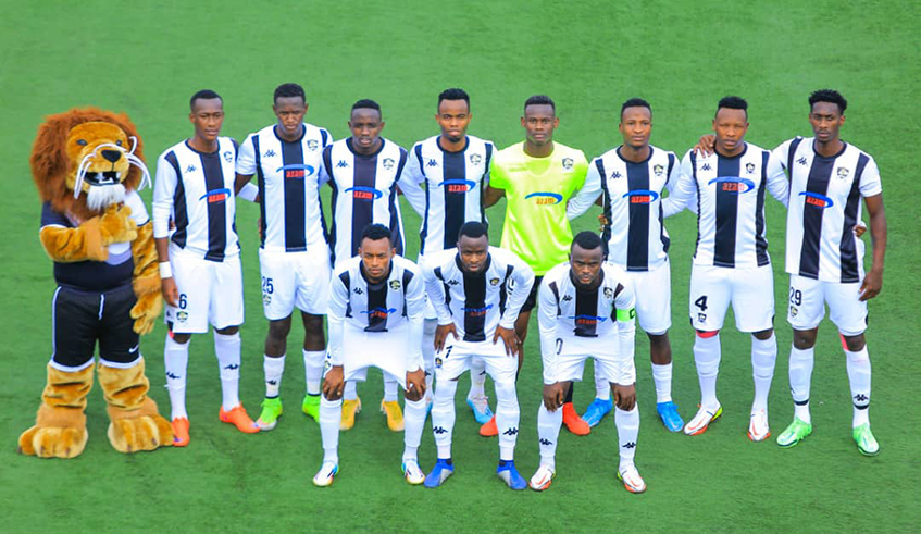 APR FC players before 2-0 game against GASOGI FC at Kigali Stadium . / Courtesy