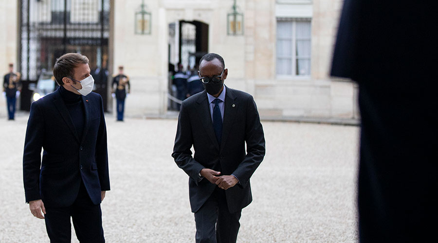 President Kagame with his French counterpart, Emmanuel Macron.