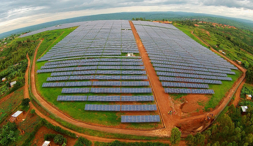 Rwamagana solar power station, an 8.5MW solar power plant is  the fourth-largest economy in the East African Community. / Photo: File.
