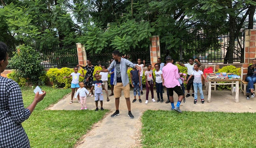 Ngabo training kids how to dance . / Courtesy photos.