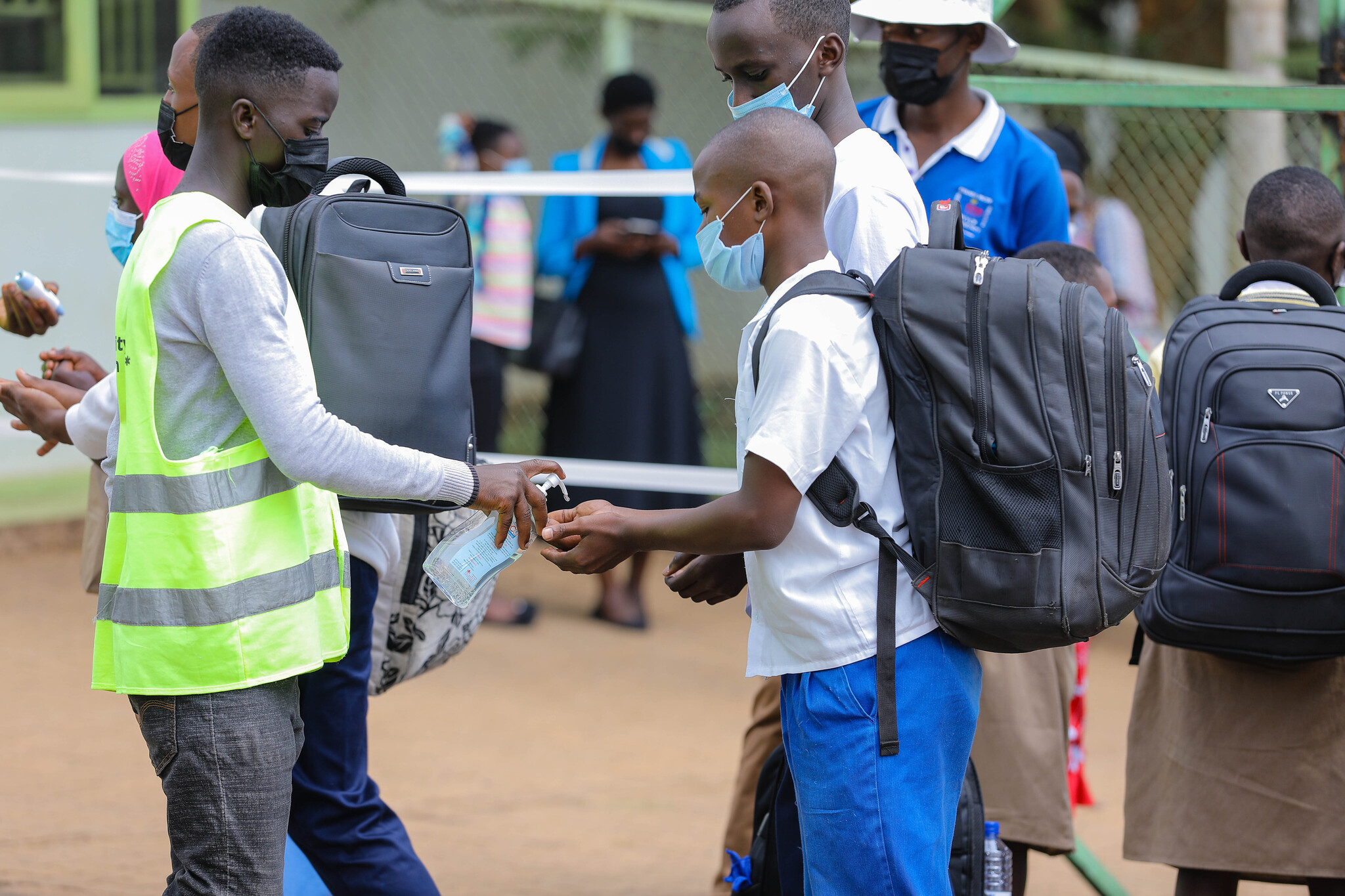 Students arrive at Kigali stadium to board buses on their way back to school for the second term on January 9,2022. Dan Nsengiyumva