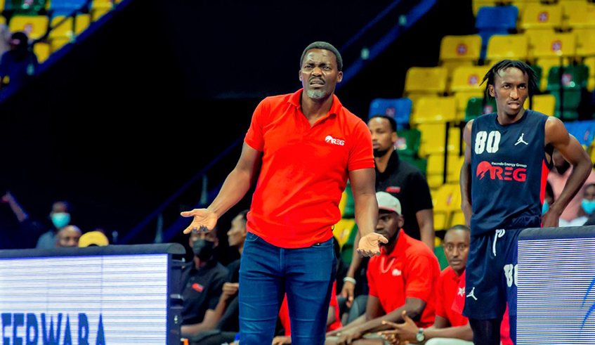Head coach Henry Mwinuka (L) and guard Wilson Nshobozwabyosenumukiza (R) hold special records. Mwinuka guided REG rivals, Patriots, to the BALu2019s first season qualification in 2019, while Wilson is set to feature for REG in the continental showpiece this year after starring for Patriots last year. / Courtesy