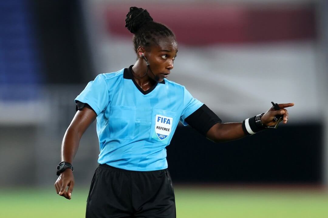 Salma Mukansanga is widely seen as Africa's top female football referee. The 33-year-old has been at several global competitions, including Olympics, in the last five years. / Net