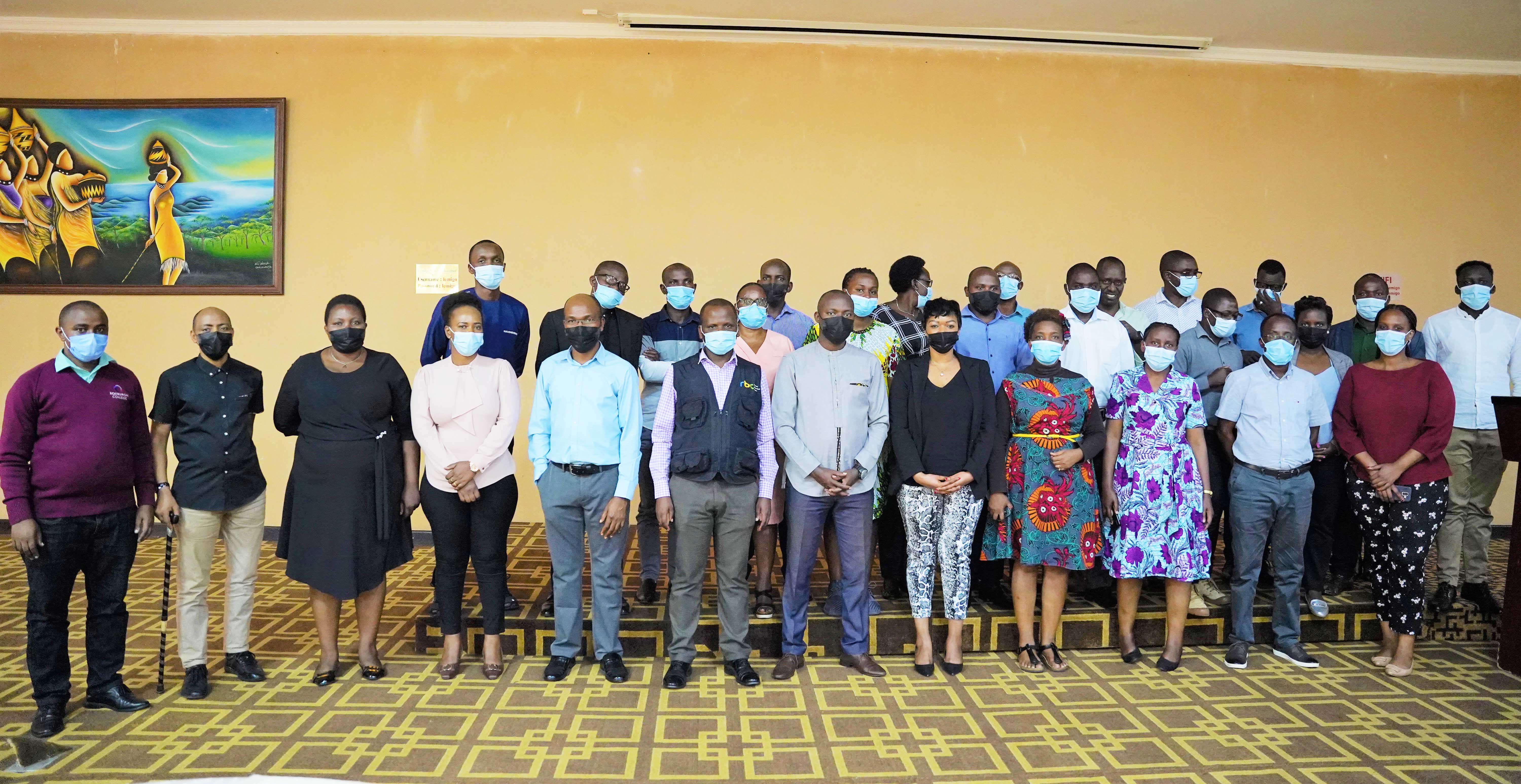 Delegates pose for a group photo during the launch of   u2018Patient navigation-Interoperability projectu2019, initiated on January 14 .All photos by Craish Bahizi