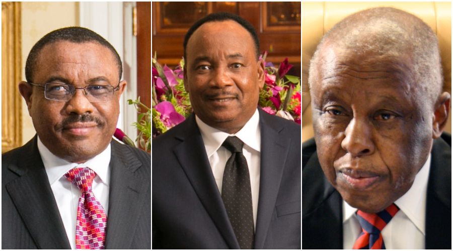 L-R: Hailemariam Desalegn, Issoufou Mahamadou, and Festus Mogae.