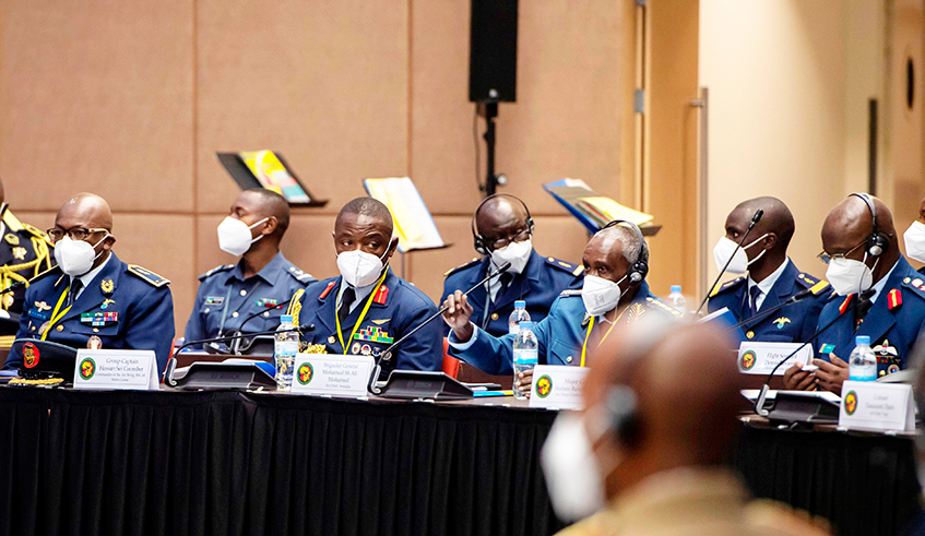 Delegates follow  the Africa Air Chiefs Symposium underway in Kigali on January 25. / Photo by Village Urugwiro