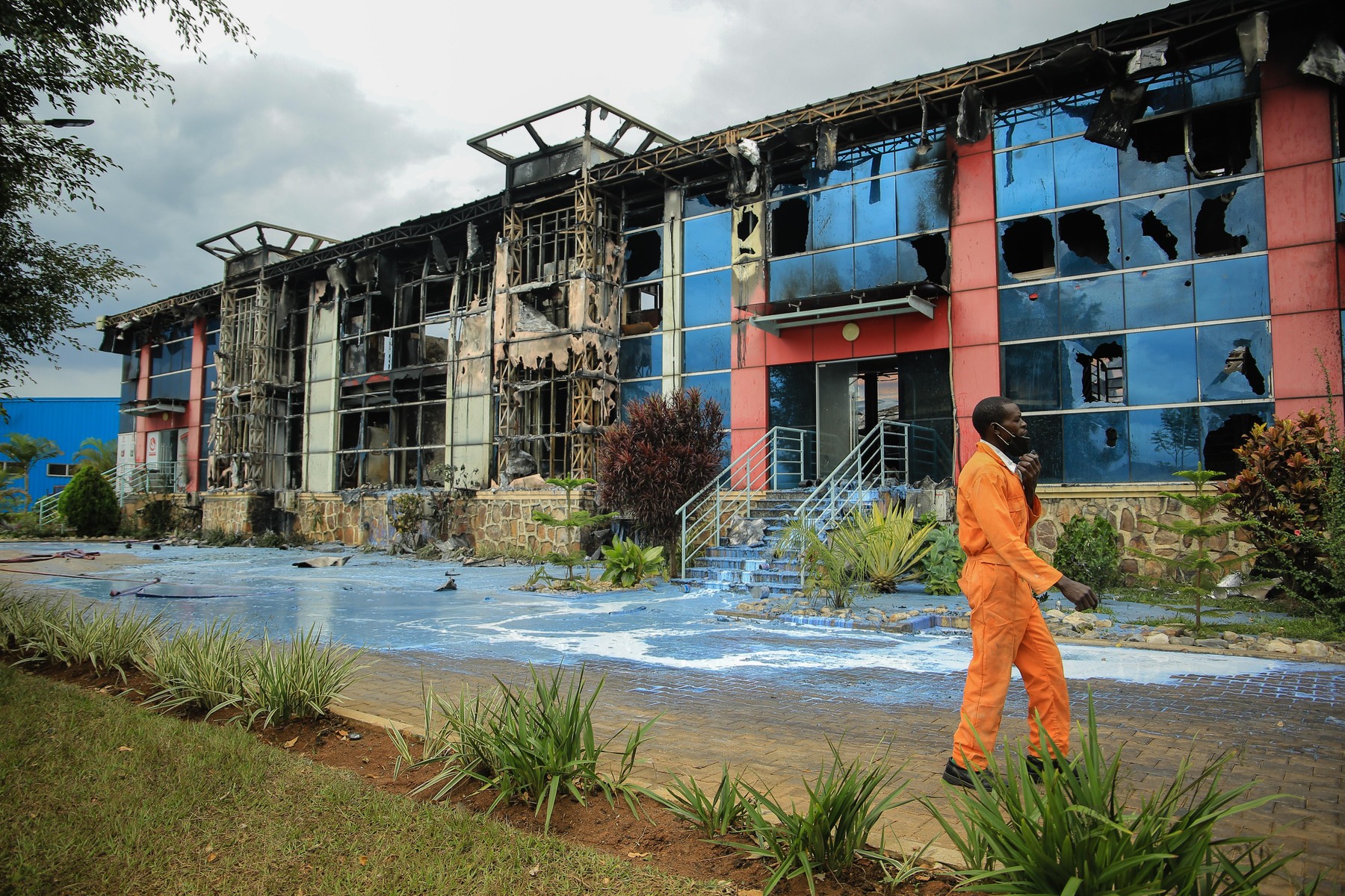 A view of one of factories that was totally destroyed by fire at Kigali Special Economic Zone on on November 26. 