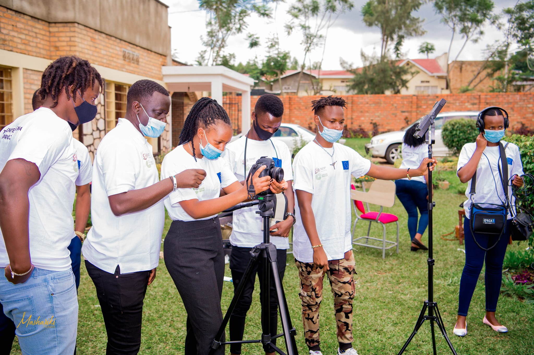 Budding filmmakers during one of their practical lessons. / Courtesy photos
