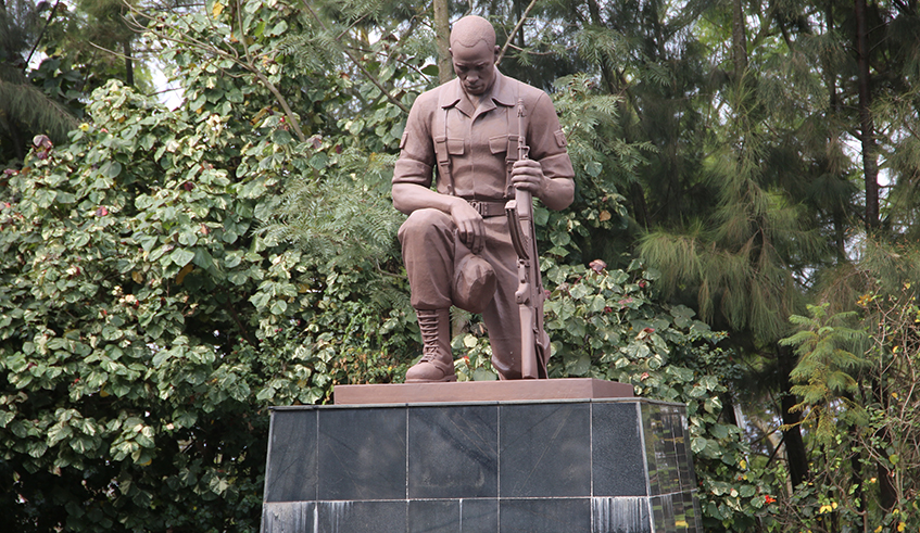 A monument that depicts a hero of unknown soldier during the Liberation struggle. / Photo by Craish Bahizi