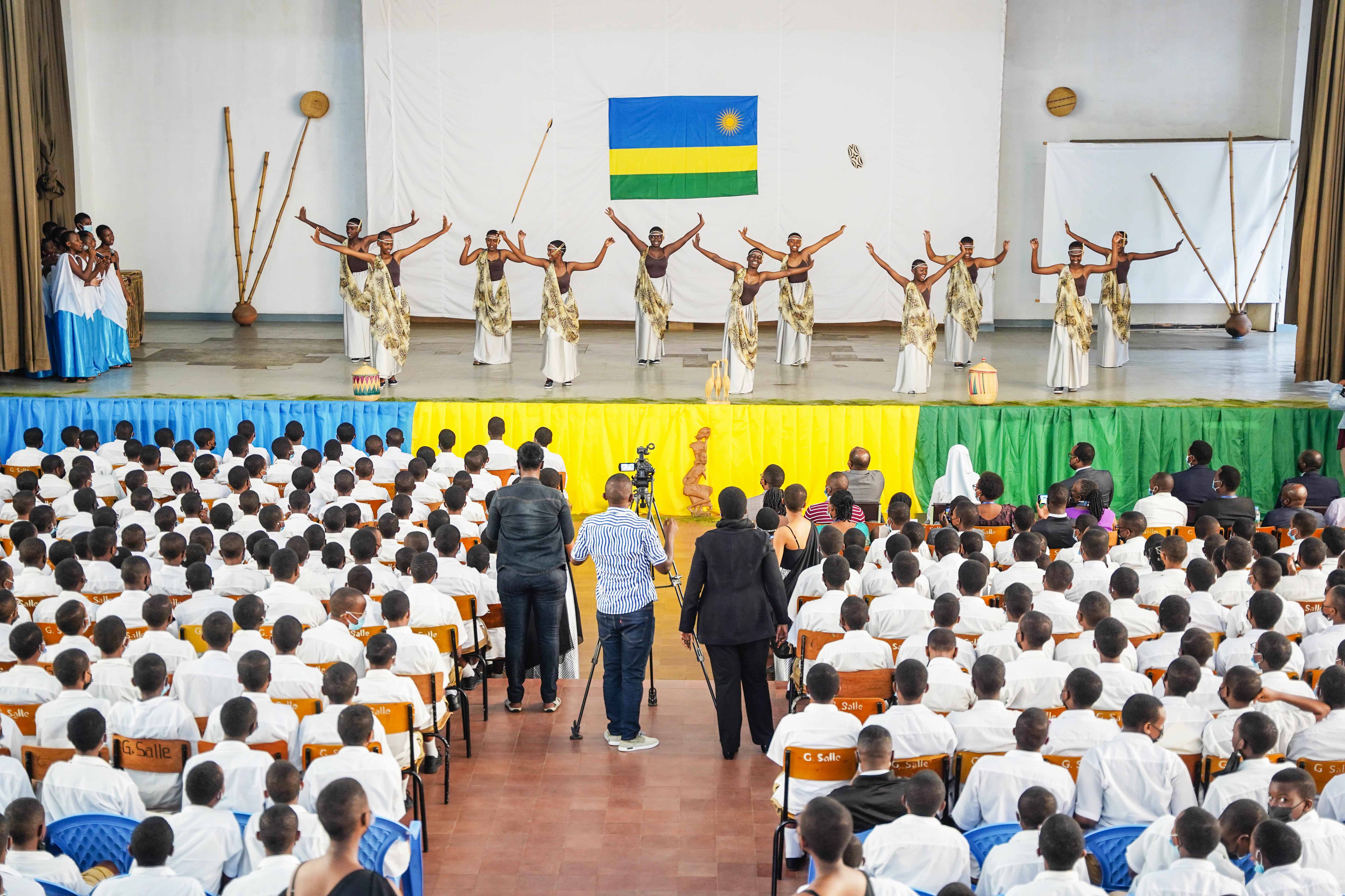 Students ballet entertain the audience during the official launch of the cultural month at LycÃ©e Notre Dame de Citeaux in Nyarugenge District on February 2. Dan Nsengiyumva