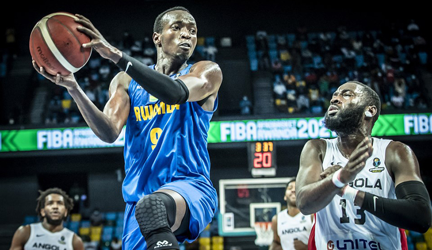 Dieudonne Ndizeye averaged 7.8 points at 2021 African Basketball Championship finals in Kigali. / Photo: Courtesy.