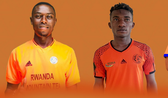 Martin Muhayimana (L) and Ahombo Motumba were announced as Rutsiro players on Wednesday. 