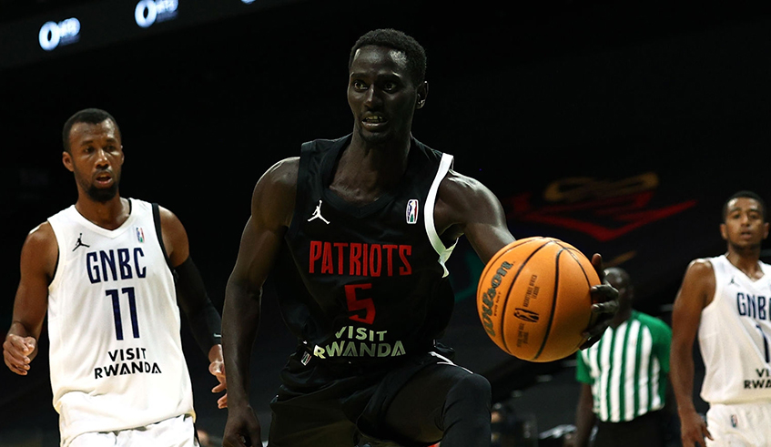 Patriots guard Sedar Sagamba in action during the 2021 Basketball Africa League (BAL) finals in Kigali. Net photo.