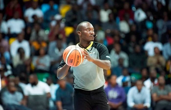 Rwandan international basketball referee Jean Sauveur Ruhamiriza. 