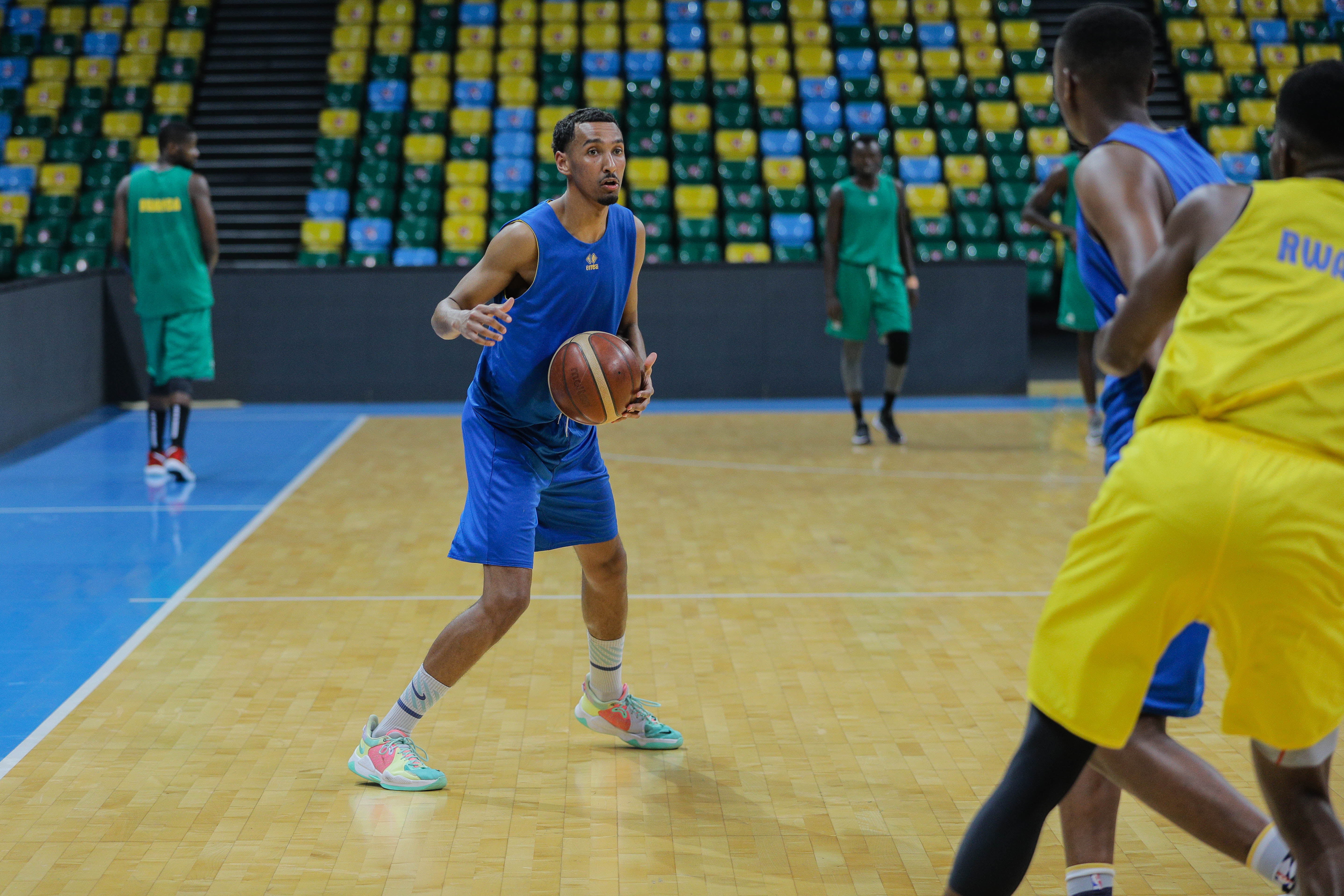 Pierre Thierry Vandriessche during a training session of the national basketball team at the Kigali Arena on February 3. / Dan Nsengiyumva