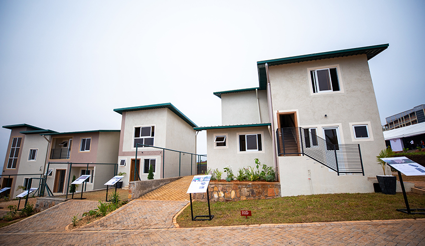 Some of the newly inaugurated units at Bwiza Riverside Homes in Nyarugenge District on February 11,2022. / Craish Bahizi