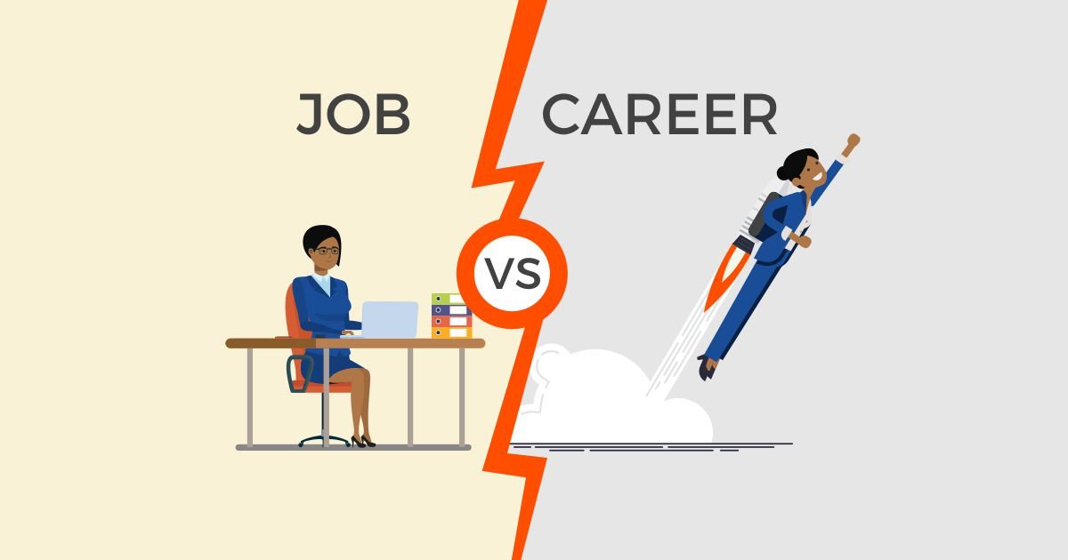 A career is a long term goal while a job can be used for short term gains. Net photo.