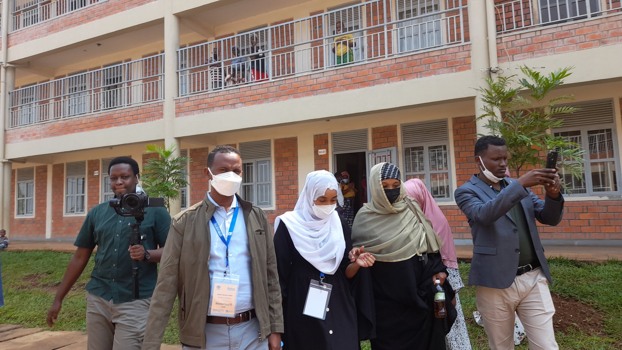 Mayors together with officials from  Somalia during a study tour at Karama Model Village in Nyarugenge on February 17.
