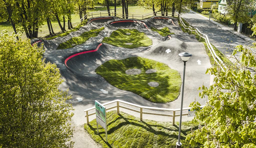 An architectural design of the pump-track that will be constructed in Bugesera district. / Courtesy 